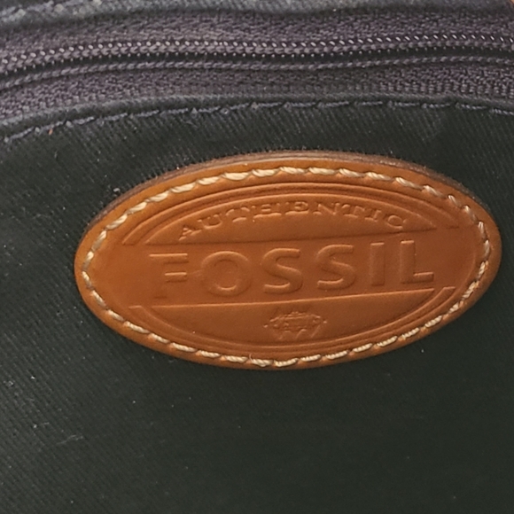 Fossil keyper crossbody bag Pink Tan Medium Shoulder Purse Stripes - Picture 5 of 5